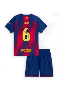 Barcelona Paez Gavi #6 Babytruitje Thuis tenue Kind 2025-26 Korte Mouw (+ Korte broeken)